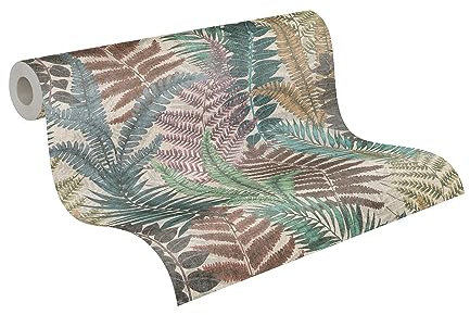 Livingwalls Famous Garden 393471 Non-Woven Wallpaper 10.05 m x 0.53 m Made in Germany Beige Green Blue Purple