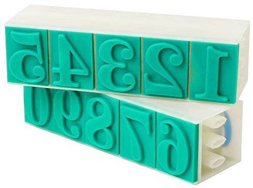 Lot de grands tampons en caoutchouc avec chiffres arabes détachables de 0 à 9 pour loisirs créatifs et fabrication de cartes
