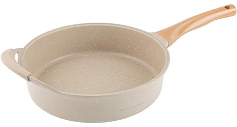 FLORINA Poêle Haute en Aluminium OSLO (28 cm) I Revêtement Antiadhésif Céramique I Poignée Soft Ergonomique I Résistante à la Chaleur I Adaptée pour les Plaques à Induction, à Gaz et Électriques