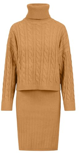 APART Fashion dam Apart Strick-set aus Einem Ärmllosen Kleid und Klänning