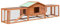 HOMIUSE Hasenstall Winterfest Kaninchenstall Draußen 310x70x87 cm Hhasenstall Winterfest XXL Braun