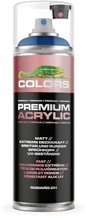 COLORS Premium Acrylic Sprühfarbe 400ml – Hochdeckender Sprühlack für Innen & Außen, Spraydose für DIY-Projekte - RAL 5005 - Signalblau Matt