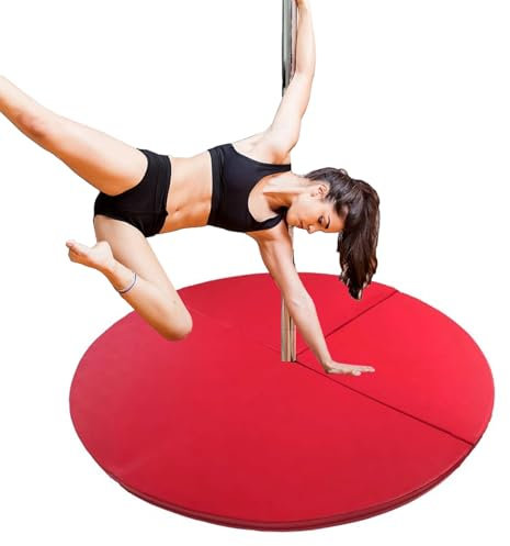 Dance Pole Crash-Matte, faltbares Crash-Pad für Antennenreifen, Antennenseide, rundes Fall-Sicherheitskissen