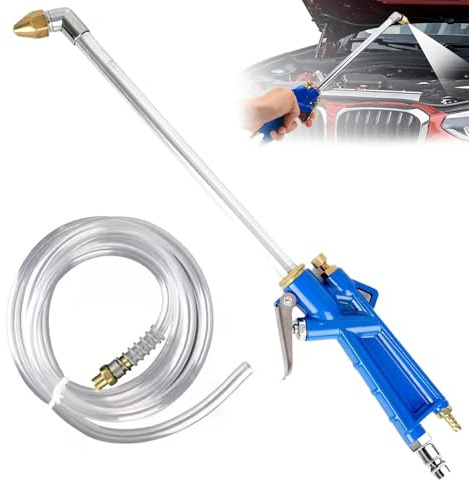 Pistolet à air comprimé Haute Performance, Pistolet de soufflage à air comprimé pour raccord Rapide 1/4, Pistolet de Nettoyage Moteur avec Tuyau de 1,2 m, Nettoyeur Haute Pression pour Voiture