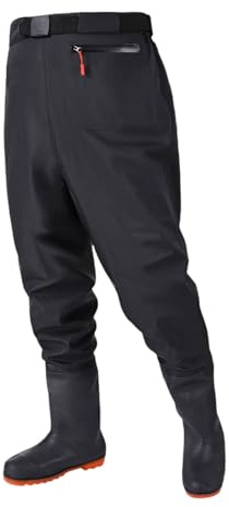 Waders De Peche,Pantalon De PêChe Respirant Avec Bottes Pour Homme,Bottes De PêChe pour Une adhérence maximale,LéGèRes Avec Poches,Pour La PêChe,La Chasse Au Canard Et L'Industrie Aquatique