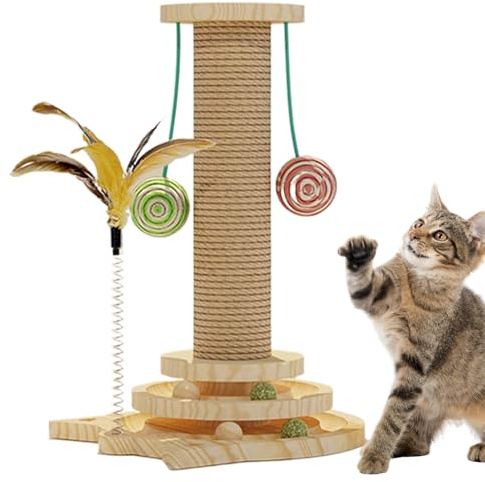 Generisch Pour chats - Colonne d'escalade comme jouet à gratter pour chats - Poteau à gratter pour chatons dans la maison - Pour l'entraînement dans le salon, le divertissement, la chambre à coucher