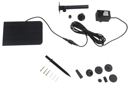 ComfyHarbor Kit fontana a pompa ad acqua solare, per giardino, vasca per uccelli, laghetto, con 8 ugelli, altezza fino a 55 cm, installazione, per piccole piscine e acquari