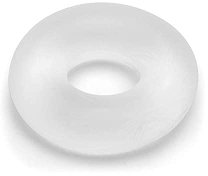 Lovehoney Donut Cock Ring Sex Toys for Men | Ultra Thick Stretchy Penis Ring for Longer Lasting Stronger Erections | Male Sexual Pleasure Tools for Enhancing Erections | Couples Sex Toys | Clear