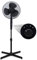 Knight 16'' Oscillating Pedestal Fan | Adjustable Height Up to 140cm | Quiet Cooling with Rotary Speed Control | Tilting Head | Energy-Efficient Standing Fan for Home, Bedroom & Office (Matt Black)