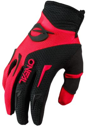 O'NEAL | Fahrrad- & Motocross-Handschuhe | MX MTB DH FR Downhill Freeride | Langlebige, Flexible Materialien, belüftete Handinnenfäche | Element Glove | Herren | Schwarz Rot | Größe M/8,5