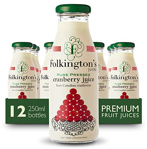Folkingtons Cranberry Juice - 12x250ml