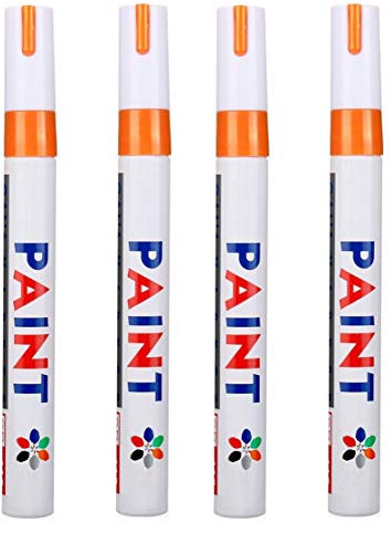 Pennarello per pneumatici per auto, moto, bicicletta, marcatore per pneumatici, marcatore impermeabile, colore arancione