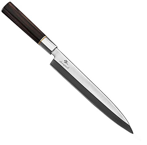Sashimi kinfe 5CR15 Acero inoxidable DebA Sushi Chef Cuchillo de cocina Yanagiba Filetaje Salmón Pescado Cuchillo Cuchillo Cuchillos Chef Cuchillo (Color : 10 inch)