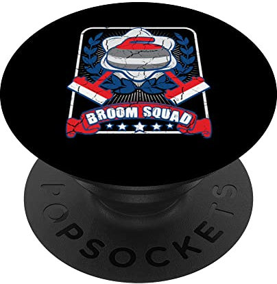 Broom Squad Curling Curler Wintersport Curl Team Besen PopSockets mit austauschbarem PopGrip