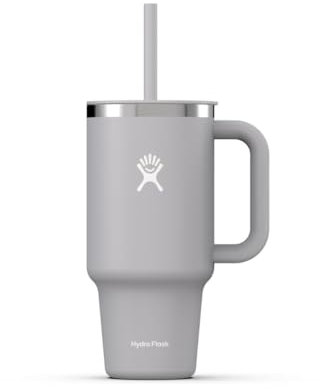 Hydro Flask - Travel Tumbler - Vaso de viaje 946 ml (32 oz) con tapa de pajita presionable cerrable - Acero inoxidable - Aislamiento al vacío de doble pared - Tapa resistente a salpicaduras - Birch