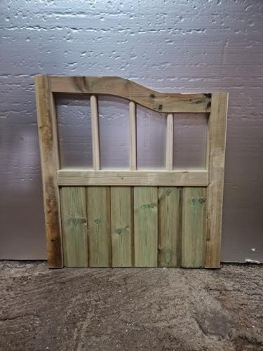 Wooden Garden Gate Snaw Neck Pedestrian Gate Wooden Pressure Treated 4ft 120cm,wooden garden gate, garden gates wooden, garden gates wooden tongue and groove, (120cm High x 120cm Wide x 5cm Deep)