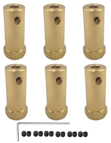 6 pezzi attacco esagonale 5 mm foro motore esagonale albero giunto giunto flessibile per albero motore DC motore, robot, modello albero pneumatico auto
