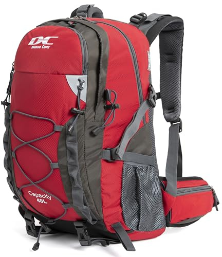 DCmount Wanderrucksack 40l Damen Herren Rucksack Wasserdicht Reiserucksack mit Regenschutz