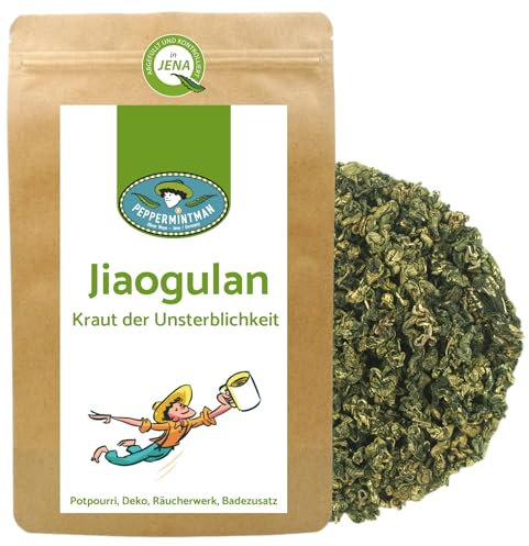 Jiaogulan,120g, Beste Qualität, Nur ganze Blätter, Premium Qualität von PeppermintMan