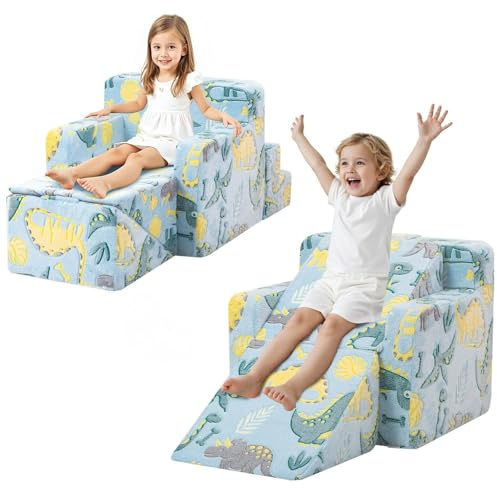 MeMoreCool Kids Sofa, Modular Toddler Chair, Dinosaur