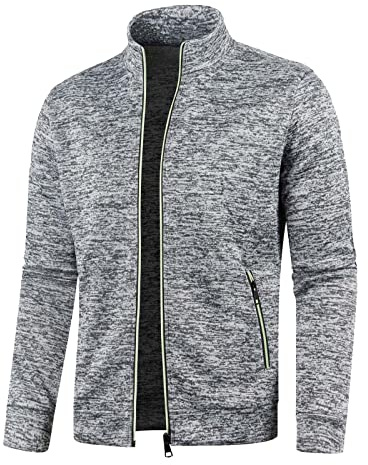 Sudadera para hombre sin capucha con cremallera, chaqueta fina ligera para el tiempo libre, chaqueta de trabajo, elegante camiseta deportiva, transpirable, abrigo de transición, camiseta para correr