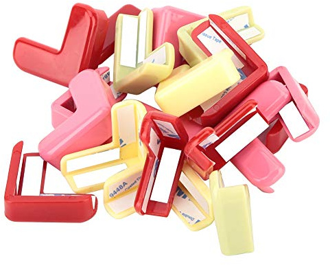 YIZISECCE Protectores de Esquinas para Muebles, a Prueba de Bebés, Diseño en Forma de L, Bordes Redondos y Lisos, Juego de 20 Piezas, Material de Silicona de Alta Calidad, No
