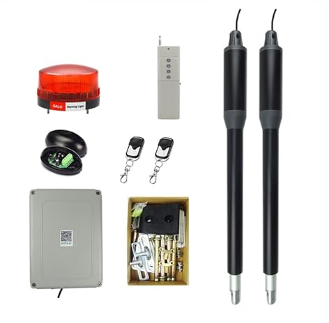 Motorisation pour portail coulissant, Ouvre-porte électrique automatique à double bras, robuste, AC 110V/220V 24V, KIT de porte d'allée jusqu'à 660 lb(KIT D)