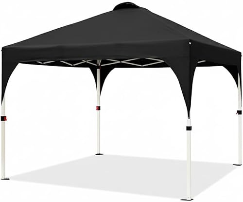 Garvee Padiglione Pieghevole Commerciale 3x3M, Finestra Per Chiesa Europea, Centro Di Bloccaggio, Tessuto Oxford 150D, Altezza Soffitto 270 cm, Bloccaggio Senza Tende