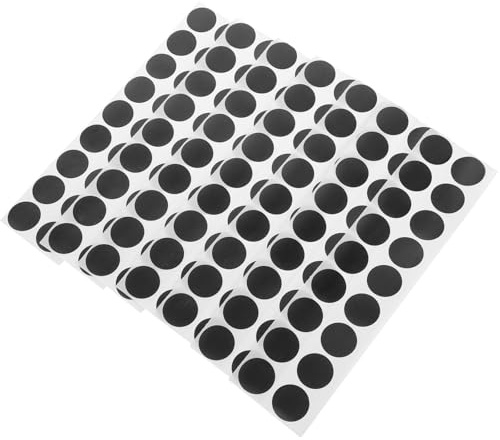 Autocollants Cibles Ronds Noirs 50 Feuilles 900 Pièces Papier | Impression Nette, Format Portable, pour Réparation de Cible, Usage Tir Sportif