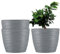 ORTEN Plant Pot Indoor Plastic Flower Pots for All House Plants, Herbs, Cactus, Orchid, Succulents Set of 3 (Ø13cm (5.12in), Grey)