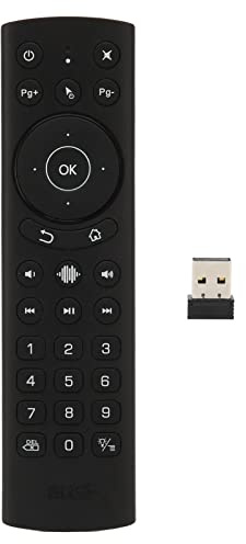 Bluetooth Röstfjärrkontroll, G20S Pro BT Bluetooth/2.4G Trådlös Fjärrkontroll för Bakgrundsbelysning, Stöd för Infraröd Inlärning för TV, Projektor, Dator, Etc(Svart)