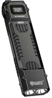Nitecore EDC29 Luminblade Tactical Flashlight, USB Rechargeable LED Torch, Extremely Bright 6500 Lumens, Up to 61 Hours Runtime, Black