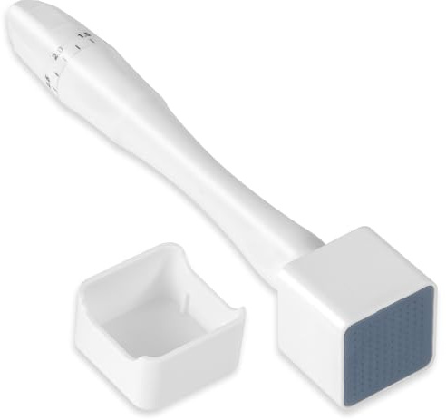 Tampon Derma pour la Pousse des Cheveux et de la Barbe, Tampon Microneedling Outil Micro-Exfoliant Microneedling Roller pour Femmes et Hommes