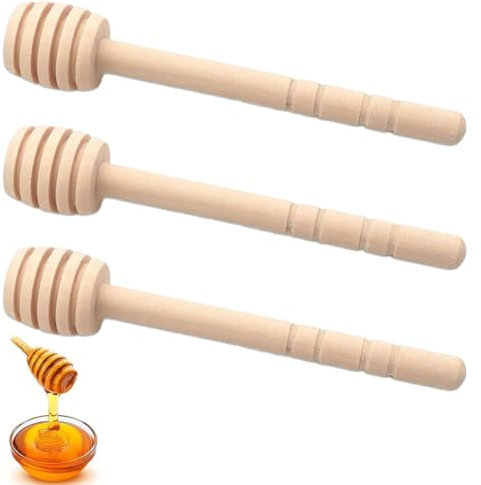 RAMGLYO 3 pezzi cucchiaio per miele in legno (15 cm)