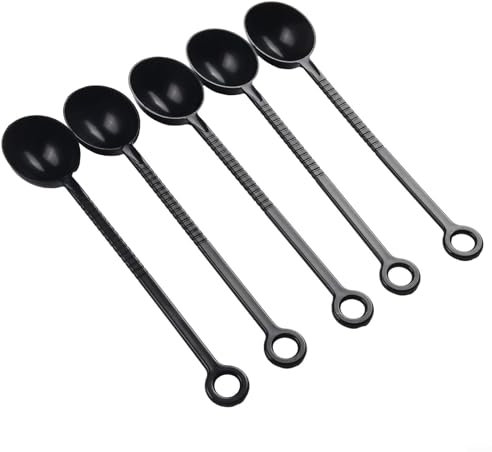 Cucchiaio per caffè espresso, capacità 10 g, set di 5 cucchiai dosatori, in plastica