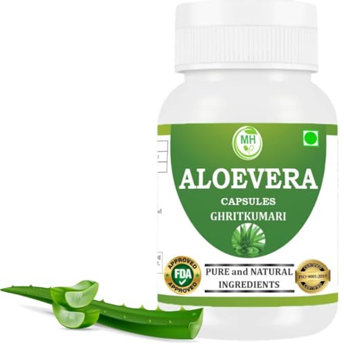 Morsan Healthcare Aloevera Capsules | Pack of 60 (500mg.) Vegaterian Capsules | Made with Natural Ingredients (1)