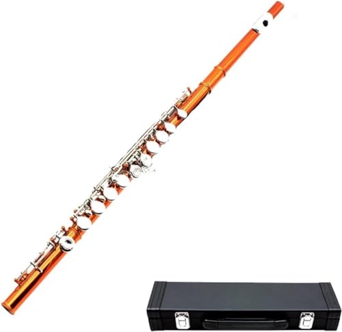 LABLADUO Flöjt, flöjter musikinstrument förnicklat C flöjt 16-håls flöjt professionell vindinstrument nybörjare student flöjt