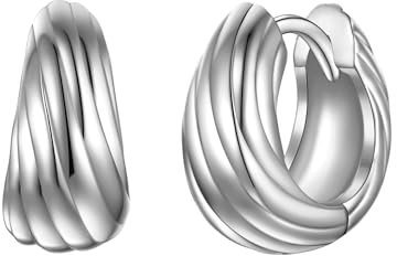 Rafaela Donata Damen Creolen aus 925/- Sterling Silber rhodiniert