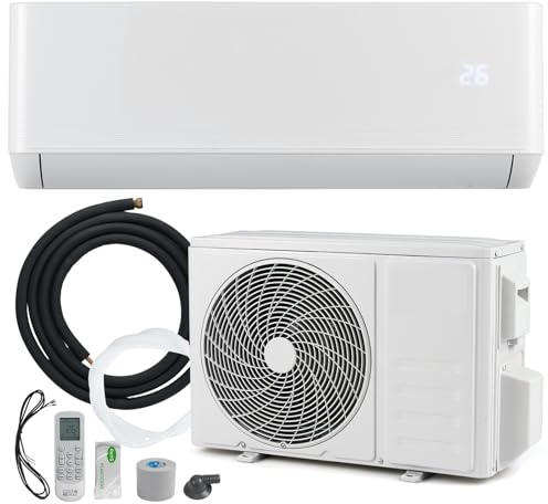 RELAX4LIFE Split Klimaanlage 9000BTU, Klimageräte mit Heizfunktion, Klima Splitgerät Kältemittel R32, Inverter-Technologie,Air Conditioner Inkl. Montagematerial, sehr leise