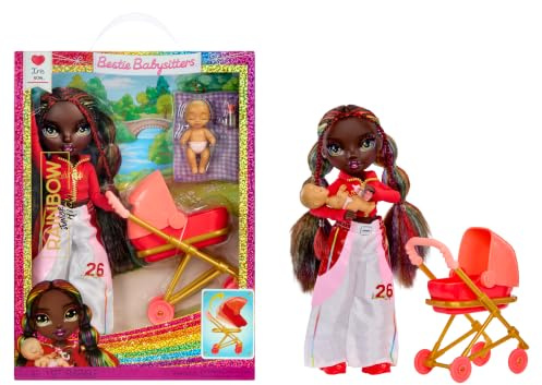 RAINBOW HIGH Junior Junior High Babysitters – Iris Bow, Poupée 23 cm
