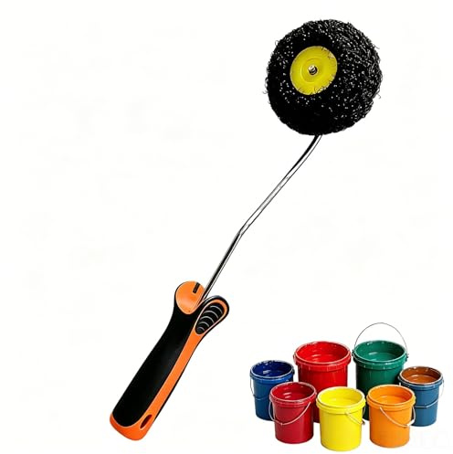 Rodillo de estuco, rodillo para revestimientos con mango, rodillo espátula, rodillo de yeso, rodillo especial para masilla, rodillo espátula para una aplicación densa y uniforme del yeso