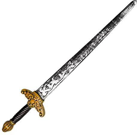 Boland 44041 - Ritterschwert, circa 88 cm, aus Kunststoff, Zubehör für ein Ritterkostüm, Karneval, Faschingskostüme Kinder, Spielzeug Waffe