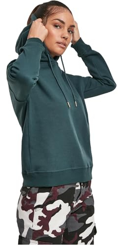 Urban Classics Ladies Hoody Sweat-Shirt à Capuche de Yoga, Vert Bouteille, L Femme