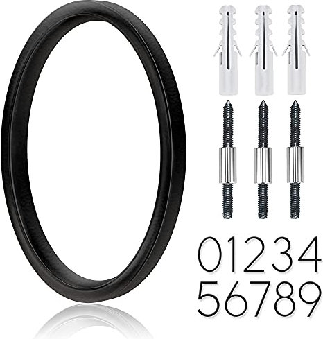 5 Stainless Steel Floating House Number, Metal Modern House Numbers, Garden Door Mailbox Decor Number with Nail Kit, Coated Black, 911 Visibility Signage (0)