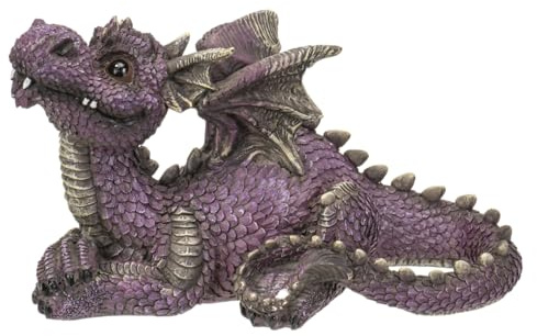 Pacific Giftware Figura de drag n tumbado, color lila, decoraci n para casa y jard n