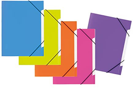 PAGNA 41812-00 Ordnungsmappenset Coool Trend PP 5 Fächer sortiert mit 5 Stück