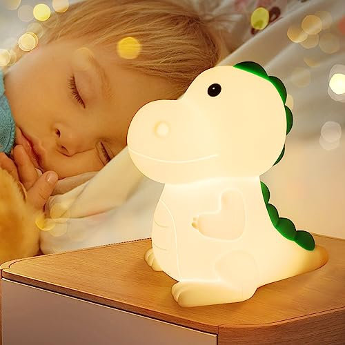 Glovios Luz Nocturna Infantil de silicona,Luz Nocturna Infantil,7 Color,Recargable Lámpara de Noche LED,Silicona Luz Bebe Nocturna,Niños Regalo para Dormitorio (B)