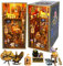 DIY Book Nook Kit für Erwachsene, Book Nook Buchstütze Puppenhaus, DIY Miniatur Haus Kit, 3D Puzzle Holz Magisches Haus mit Möbeln und LED-Leuchten…
