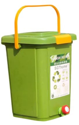 Dualoai Composteur de Comptoir Scellé Pratique de 20 L avec Couvercle pour Verger