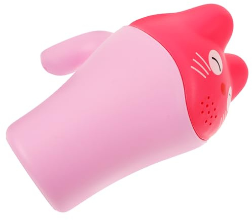 Toyvian Tazza Rosa Chioma Ragazzo per Ragazza Lavaggio e Manico con Pp, Design Cartone Animato Pratica Sicura per Doccia e Bagno dei Ragazzo Ragazza Piccoli